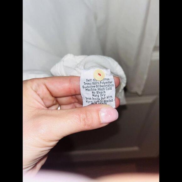 Johnny Was Small Europa Oversized Shirt White Embroidered Tunic Top/Blouse - Picture 6 of 8